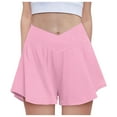 thumbnail image 2 of Huanglei Girls Flowy Shorts With Spandex Liner 2 In 1 Athletic Running Shorts With Pockets Kids Skorts, 2 of 3