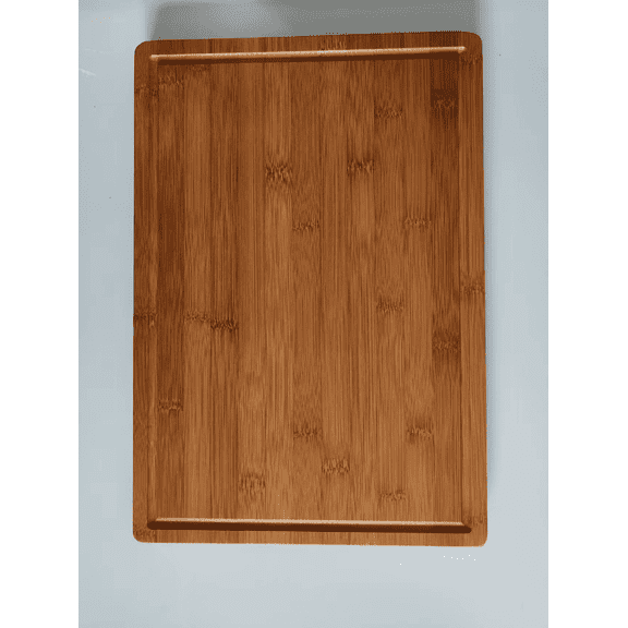 Bamboo Wood Cutting Board for Kitchen, 1" Thick Butcher Block, with Juice Groove Side Handles, Charcuterie & Chopping Butcher Block, 16x11"
