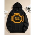 thumbnail image 3 of Men's Pocket Graphic Hooded Pullover, Check Engine Light Symbol Shown, Sizes S-2XL, 3 of 9