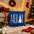 thumbnail image 7 of Xuniizn Christmas Pillow Covers 18x18 inch Xmas Decorations Soft Plush Faux Fur Wool Christmas Throw Pillow Cases Winter Holiday Decor for Sofa Living Room, 7 of 7