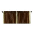 thumbnail image 4 of Ring Top Sheer Sari Curtains 43" W X 96" L matching tiebacks- Handcrafted Brown Indian Drapes Unlined for light & airy ambience Perfect for Living/Bedroom/Dining Room Sold in Pairs, 4 of 6