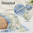 thumbnail image 3 of Blue Hydrangea Body Pillow Cover 20 x 60 Inch Decorative Pillow Cover Spring Summer Eucalyptus Farmhouse Retro Lumbar Pillowcase Seasonal Rectangle Cushion Case for Couch Sofa Bed Living Room, 3 of 9