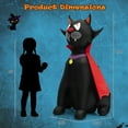 thumbnail image 4 of Costway Décoration Gonflable Halloween 4.7 Pieds Vampire Noir Cat avec Cape Rouge, 4 of 10