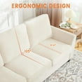thumbnail image 6 of 83 Inch Modern 3 Seater Sofa, Oversized Cloud Couch with Washable Detachable Covers, Comfy Chenille Upholstered Sofa for Living Room, Apartment, Beige, Deep Seat Comfortable Couch, 6 of 7