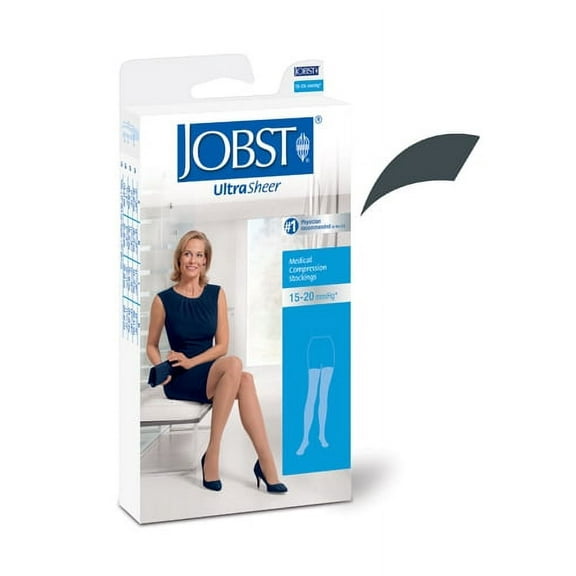 JOBST Women's Ultrasheer Thigh High Lace 15-20 mmHg Closed Toe, Anthracite X-Large