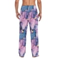 thumbnail image 4 of FORMRS Mens Pajama Pants with Pockets Soft Cotton Sleepwear Lounge Bottoms, Sizes S-2XL, Watercolor Pink Marble Pattern, 4 of 7