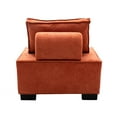 thumbnail image 3 of Accent Chair,Modern Barrel Chair Leisure Sofa Lounge Chair Lazy Sofa Recliner Armless Accent Chair for Living Room,Orange, 3 of 5