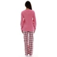 thumbnail image 3 of Just Love Womens Ultra-Soft Pajama Pant Set with Matching Socks (Coral Plaid, 2X), 3 of 4