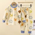 thumbnail image 2 of KPOPLK Toddler & Kids Pajama Sets Snug Fit Pjs for Boys Girls All-Season Comfort Sleepwear for 3M-10 Years Size 6-12 Months,Light Yellow, 2 of 4