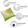 thumbnail image 6 of nygtbtfer Decorative Square Throw Pillow Cover Cushion Case Green Early Lawn Material Tree Summer Natural Sky Scenery Nature Grass Cloud Leaf Textures Spring Vintage Farmhouse Pillowcase 24x24in, 6 of 7