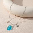 thumbnail image 5 of Collar con colgante de sirena y estrella de mar, cadena para clavícula, collar de perlas de cristal marino, 5 of 5