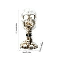 thumbnail image 3 of 100Fens Halloween Decorations The Don't Talk Skull Look Candlesticks Horror Tabletop Decorations Props Resin Ornaments Candle Stand Fall&nbsp;Decor, 3 of 6
