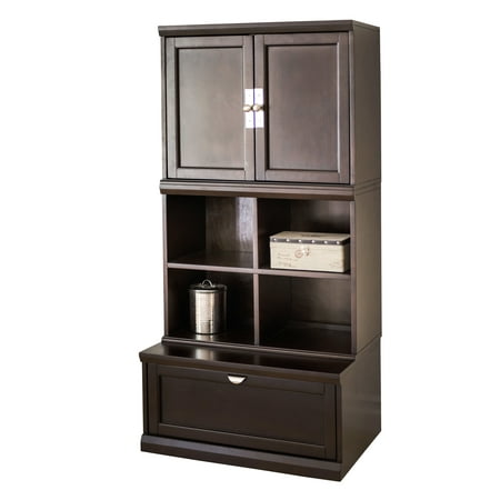 Natasha Espresso 3 Piece Modular Bookase Wall