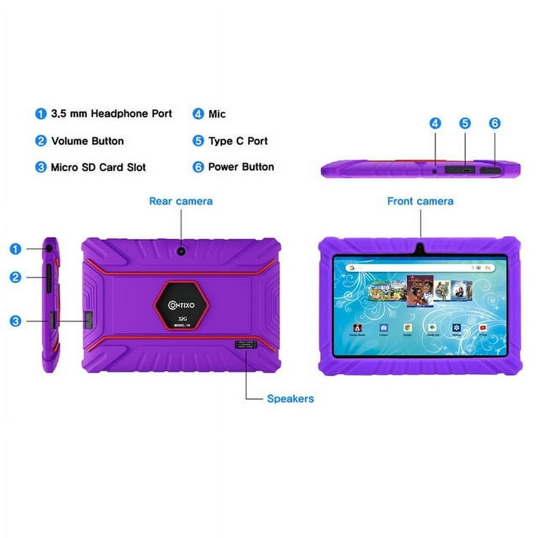 Contixo 7” V10 Kids Bluetooth 32GB Tablet featuring with 50 Disney E-b