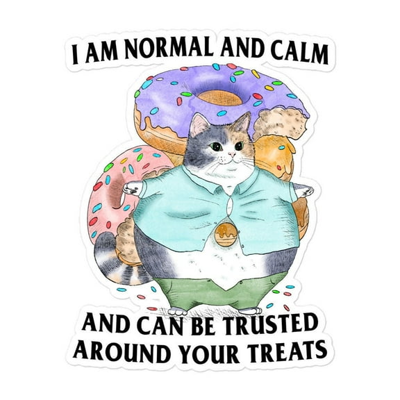 Trusted With Treats Bubble-Free Stickers Vinyl Decal Cute Sticker Aesthetic Design Fun Sticker Water Bottle Laptop Gift (3x3inch)