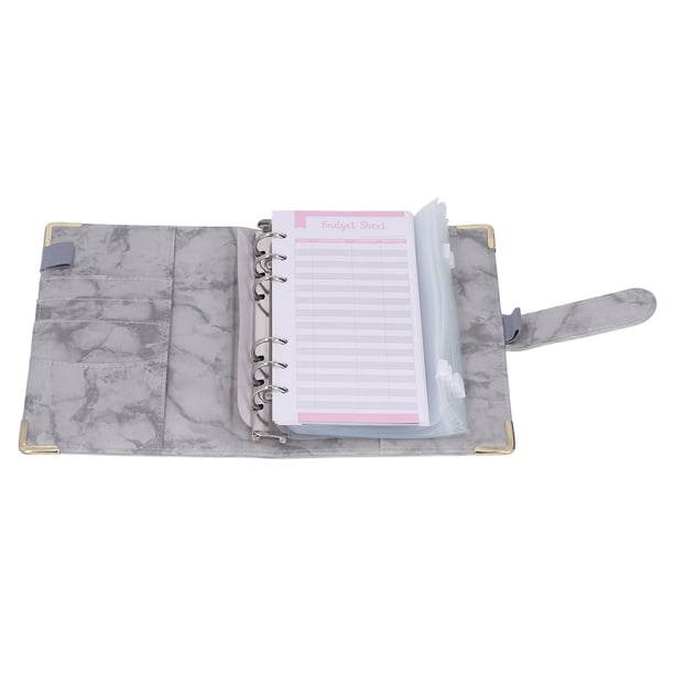 A6 Budget Binder, Quick Identification Money Saving Binder Writable Label 6 Hole A6 With 2 Stickers For School