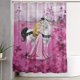thumbnail image 1 of Cortina de ducha de la Bella Durmiente, diseño de dibujos animados, con 12 ganchos, impermeable, lavable, de poliéster, para decoración del baño, 60 x 72 pulgadas, de hierro, 1 of 8