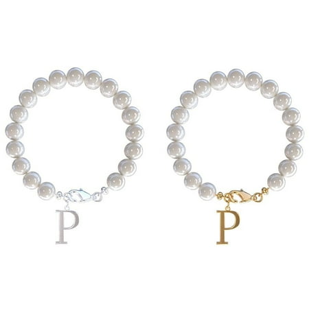 

2PCS Stainless Steel 26 Letters Charm 26 Initial Cup Accessories Pearl Cup Handle Charm Lobster Clasp Chain Glass Insulated Coffee Cups Jadeite D Handle Mug Ceramic Mug Design Freezer Cups for Iced