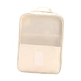 thumbnail image 1 of Bolsa de almacenamiento de zapatos de doble capa, bolsas de malla para almacenamiento, organizadores de embalaje para zapatos y equipaje. Beige, 1 of 7