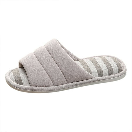 Gvdentm Men s Slippers Comfort Slip On House Shoes Winter Slippers for Men Silver 10