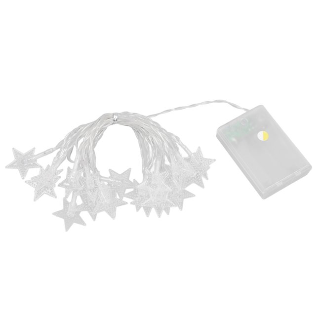 Cadena de luces LED con 20 cuentas, 3 m, para decoración de interiores, para dormitorio y sala de estar, con brillo cálido y forma de estrella