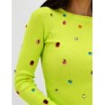 thumbnail image 4 of Blusa manga larga con pedrería Roman Fashion /Juvenil, 933 (Lima) verde lima CH Roman Fashion BL-M-933-LIMA, 4 of 5