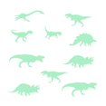 thumbnail image 1 of Cartoon Luminous Glow In The Dark Dinosaur Wall Sticker, 1 of 4