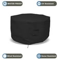 thumbnail image 4 of Octagon Fire Pit Cover 18 Oz Waterproof - 100% Weather Resistant Outdoor Fire Pit Table Cover with Air Pocket & Drawstring for Snug Fit (24" H x 24" D, Black), 4 of 7