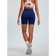thumbnail image 4 of RUNNING GIRL Women’s High Waisted Biker Shorts with Side Pockets, Tummy Control Stretch Workout Shorts for Yoga Gym Running, 4 of 5