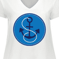 thumbnail image 4 of Inktastic Nautical Anchor Sailing Gift Women's Plus Size V-Neck T-Shirt, 4 of 5