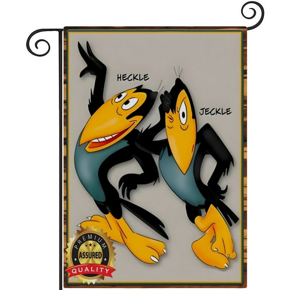 The Heckle and Jeckle Show-themed Garden Flag. Perfect gift for fans, friends, and family members, and suitable for outdoor activities, party decorations11''x18''