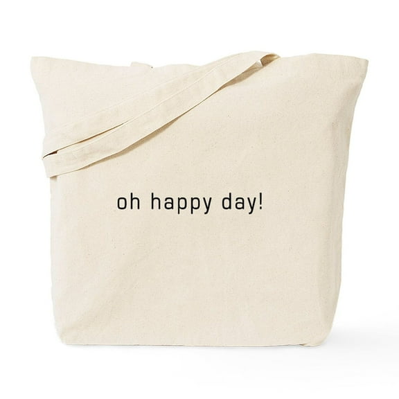 CafePress - Oh Happy Day! Tote Bag - Unisex Canvas Tote Bag, Beige, 1-Piece