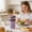 Purple #5, variant on Portable Double Layer Salad Cup with Fork | 760ml Leak-Proof Fruit & Snack Container | Microwave Safe, Plastic | For Office, School, or Outdoor Use