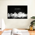 thumbnail image 3 of Elephant Stock Atlanta Skyline Bw Wall Art - Horizontal Canvas Wall Art - Living Room Wall Decor - Places Canvas - Black And Gray Decor - 12" x 8", 3 of 8