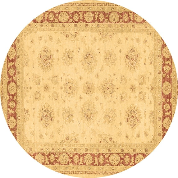 Ahgly Company Indoor Round Persian Brown Traditional Area Rugs, 5' Round