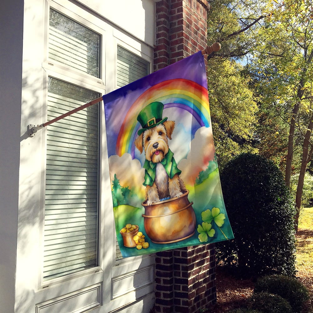 Wheaten Terrier St Patrick's Day House Flag 28 in x 40 in