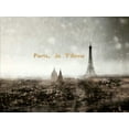 thumbnail image 2 of Telik, Tracey 32x25 Black Ornate Wood Framed with Double Matting Museum Art Print Titled - Paris Je Taime, 2 of 4