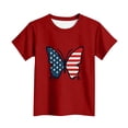 thumbnail image 4 of FAVIPT Girl 4th of July Shirt 250 Years Boys and Girls American Flag Shirts Red White Blue Tshirt Independence Day Tee Red,9-10Years, 4 of 6