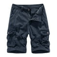thumbnail image 4 of WREESH Men's Cargo Shorts Sports and Csaual Multi-Pockets Relaxed Summer Short Pants Outdoor Workout Shorts Dark Blue, 4 of 4