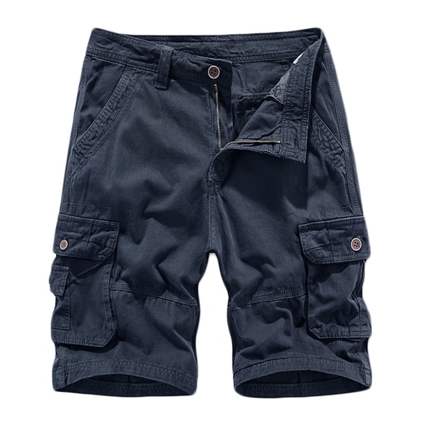 pstuiky Pantalones cortos de gimnasio para hombre, Pantalones cortos deportivos de verano para hombre, holgados, con múltiples bolsillos y corte holgado. Pantalones cortos cargo