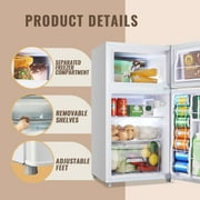 WANAI 3.5 Cu.ft Mini Fridge with Freezer 2 Door Compact Refrigerator Adjustable Thermostat White New