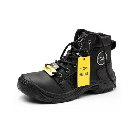 

OMILAIY Steel Toe Boots For Men Work Boots For Men Steel Toe Slip Resistant Composite Toe Boots For Men Work Construction Black Size 10