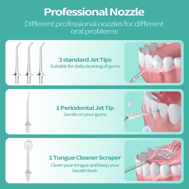 OasiSmile Cordless Water Flosser, 260ML Tank, 4 Modes photo 7