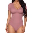 thumbnail image 1 of ORUYROP Combinaison à Manches Courtes à Manches Longues Deep V Neck pour Vêtements pour Femmes, 1 of 5