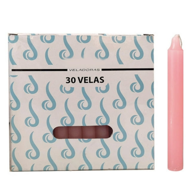 Velas Largas Parafina de 15cm Caja Con 30 piezas Velitas