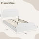 thumbnail image 3 of Tamaño individual para niños marco de cama almacenamiento cabecero & footboard low-profile wood platform sturdy wood slats no necesita colchón base blanca, 3 of 7