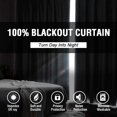 thumbnail image 2 of H.VERSAILTEX 100% Blackout Curtains for Bedroom Room Darkening Blocking Grommet Curtain for Living Room with Black Liner 2 Panels, 52" x 84" , Dove Gray, 2 of 7