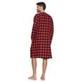 thumbnail image 4 of Ashford & Brooks Mens Flannel Plaid Long Sleep Shirt Henley Nightshirt, 4 of 5