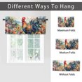thumbnail image 6 of Rooster Valance Curtain for Kitchen Western Farm Watercolor Sunflower and Chicken Rod Pocket Valances for Bedroom Living Room Dining Room 54 by 18 in, 1 Panel, 6 of 6
