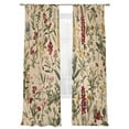 thumbnail image 2 of Rustic Botanical Semi Sheer Curtains 108 Inch Length 2 Panels Set, Vintage Floral Wildflower Sheer Kitchen Curtain Privacy Voile Window Curtain for Living Room Bedroom Rod Pocket Drapes, 2 of 7